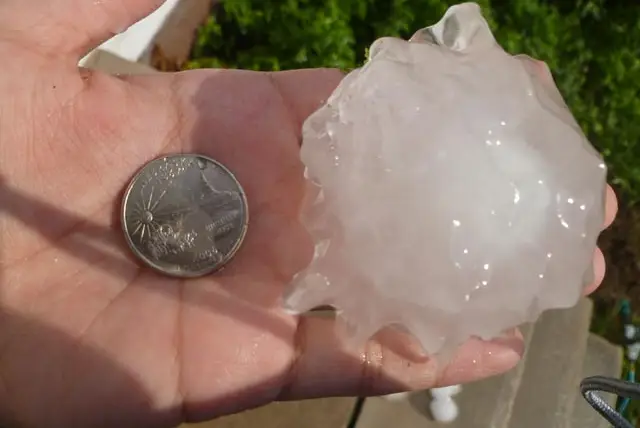 This hail in Queens is bigger than a quarter!